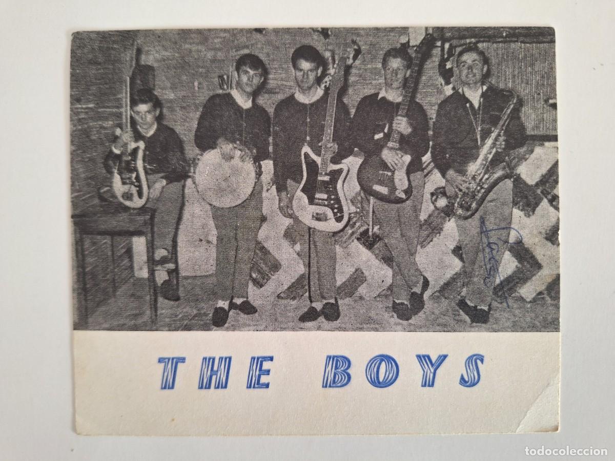 Fotos de Cantantes: TARJETA DEDICADA AUTOGRAFO GRUPO MUSICAL THE BOYS RV 2839