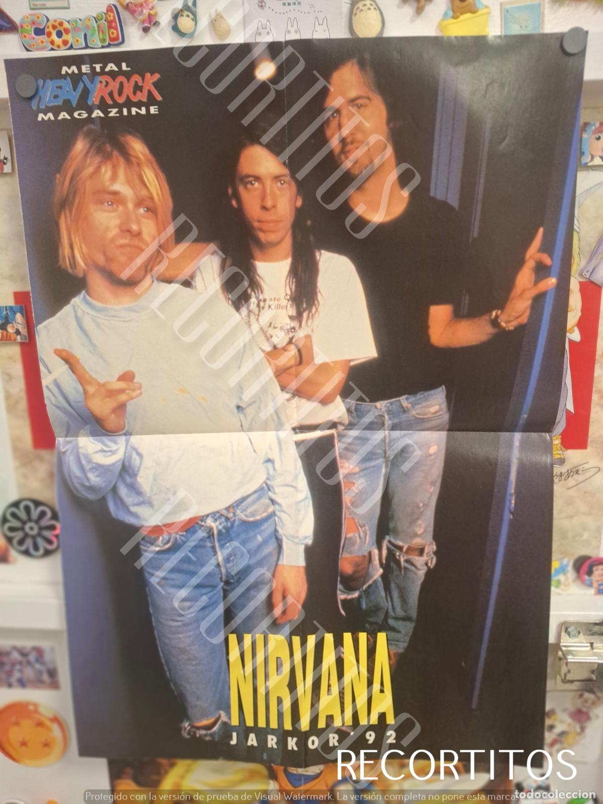 Fotos de Cantantes: poster gigante nirvana curt kobain