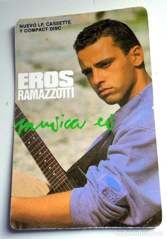 Fotos de Cantantes: TARJETA FOTO PROMOCIONAL EROS RAMAZZOTTI. MUSICA ES. PROMOCION DISCO. Octubre 1988.