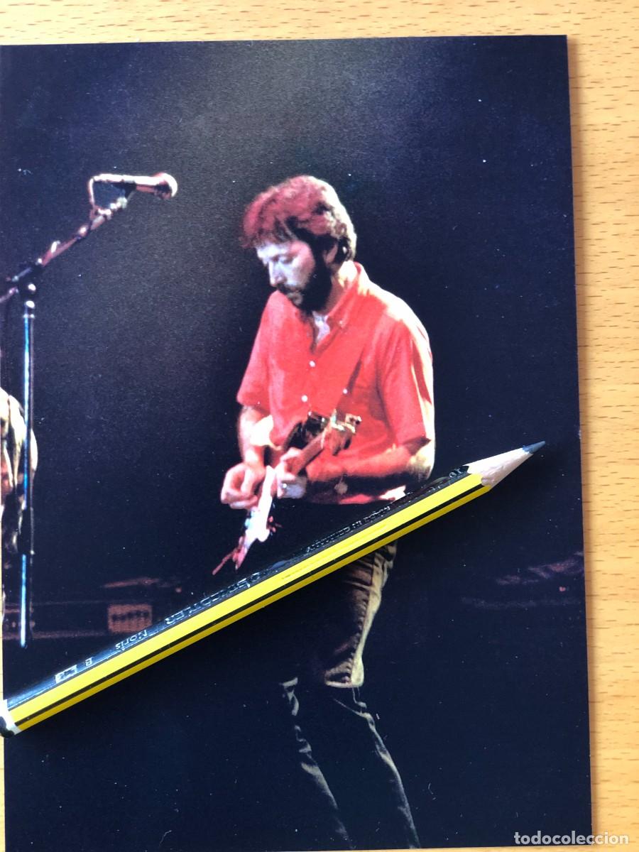 Fotos de Cantantes: Eric Clapton. Foto 17x13. by Flowers, con sello. Palacio Dep, BCN 1983.