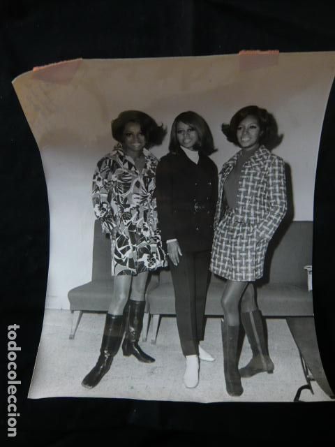 Photos de Chanteurs et Chanteuses: DIANA ROSS AND THE SUPREMES CONJUNTO MUSICAL ANTIGUA FOTOGRAFIA ORIGINAL 18 X 24 CM