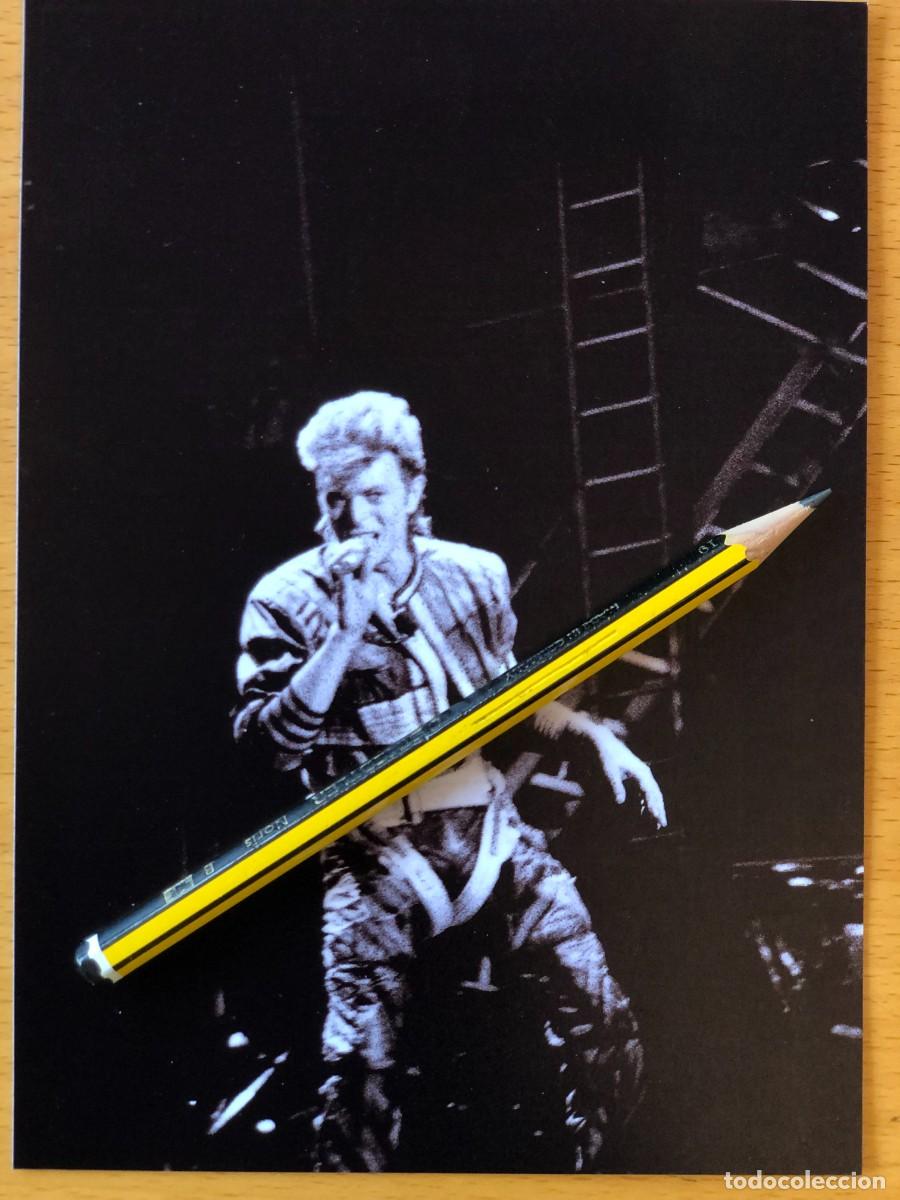 Fotos de Cantantes: David Bowie. Foto 17x13. by Flowers, con sello. Vicente Calder&oacute;n, Madrid 1987.
