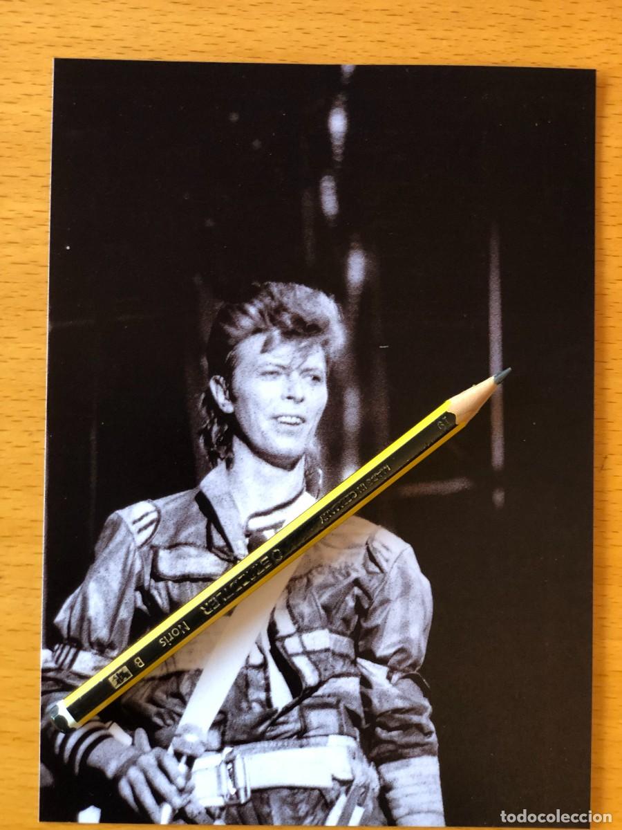Fotos de Cantantes: David Bowie. Foto 17x13. by Flowers, con sello. Vicente Calder&oacute;n, Madrid 1987.