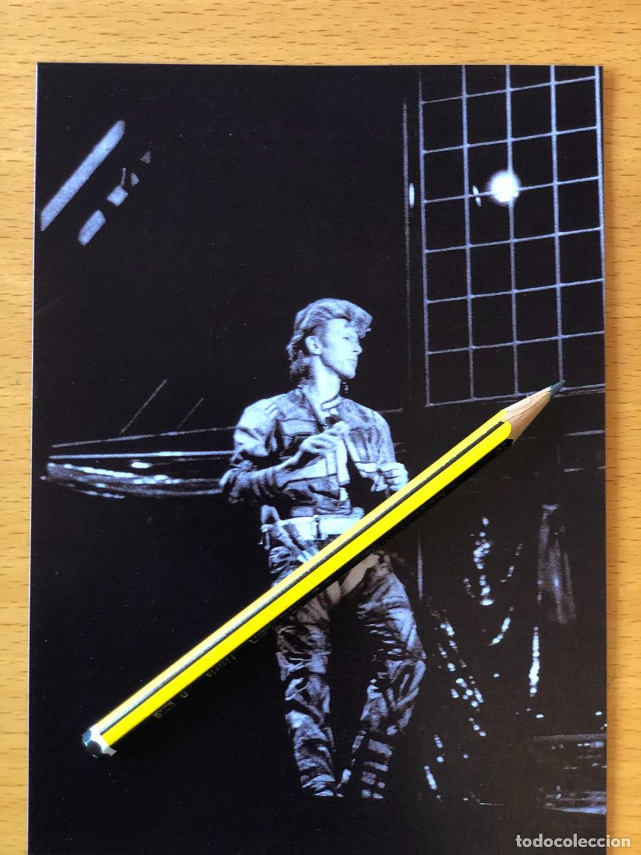 Fotos de Cantantes: David Bowie. Foto 17x13. by Flowers, con sello. Vicente Calder&oacute;n, Madrid 1987.