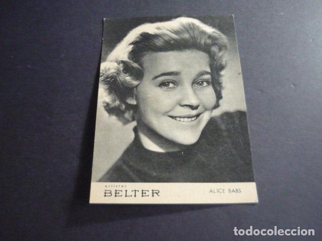 Fotos de Cantores: ALICE BABS CANTANTE TARJETA PUBLICITARIA