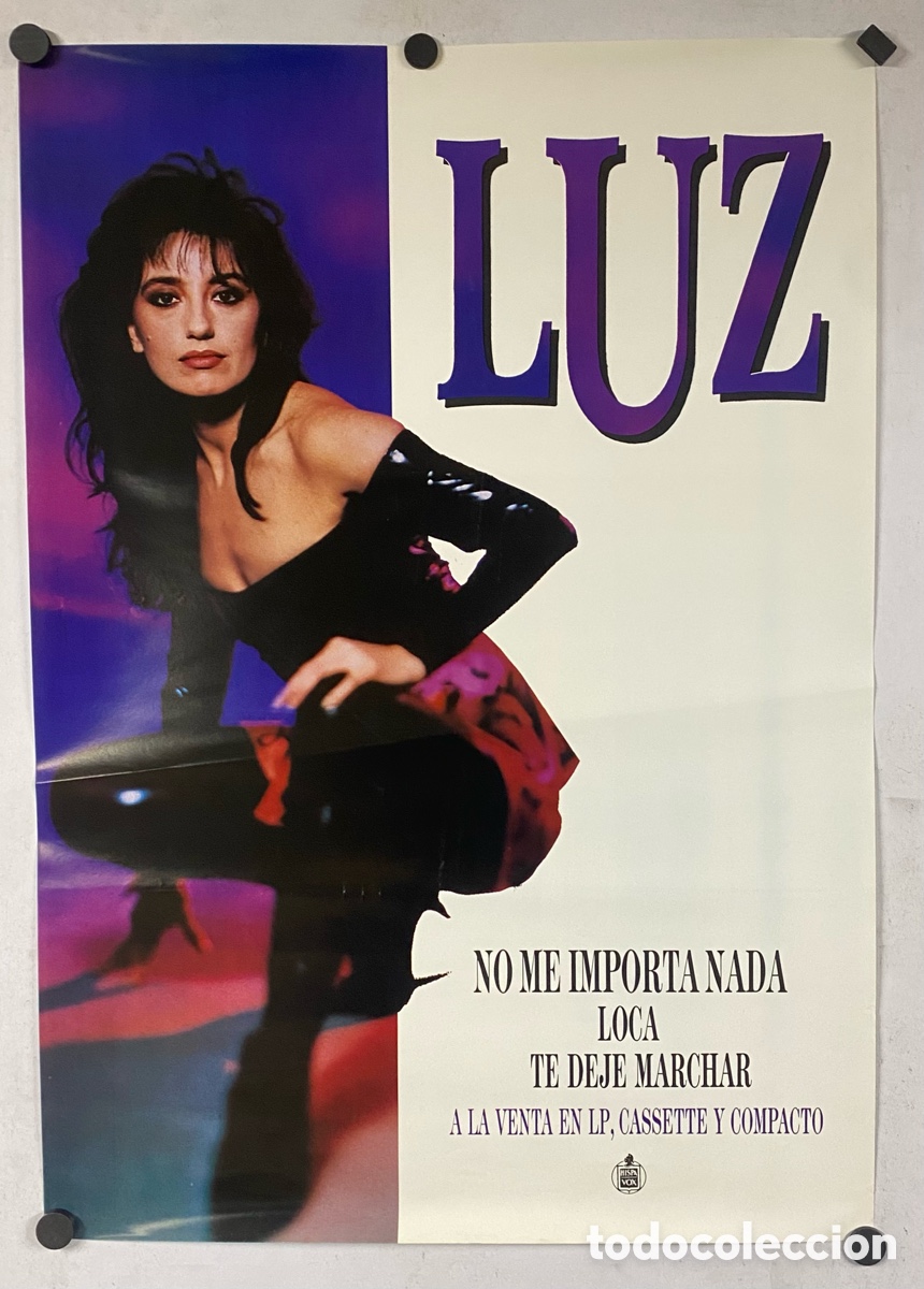 Fotos de Cantantes: LUZ CASAL &ldquo;LUZ V&rdquo; (1989). HIST&Oacute;RICO CARTEL ORIGINAL PROMOCIONAL DEL &Aacute;LBUM.