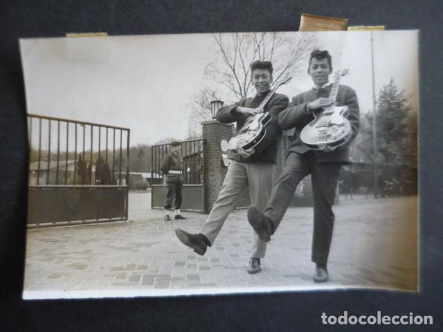 Photos of Singers: LOS BLUE DIAMONDS CONJUNTO MUSICAL ANTIGUA FOTOGRAFIA ORIGINAL 17 X 12 CM