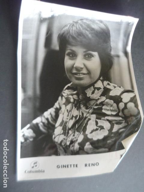 Photos of Singers: GINETTE RENO CANTANTE ANTIGUA FOTOGRAFIA ORIGINAL 18 X 24 CM