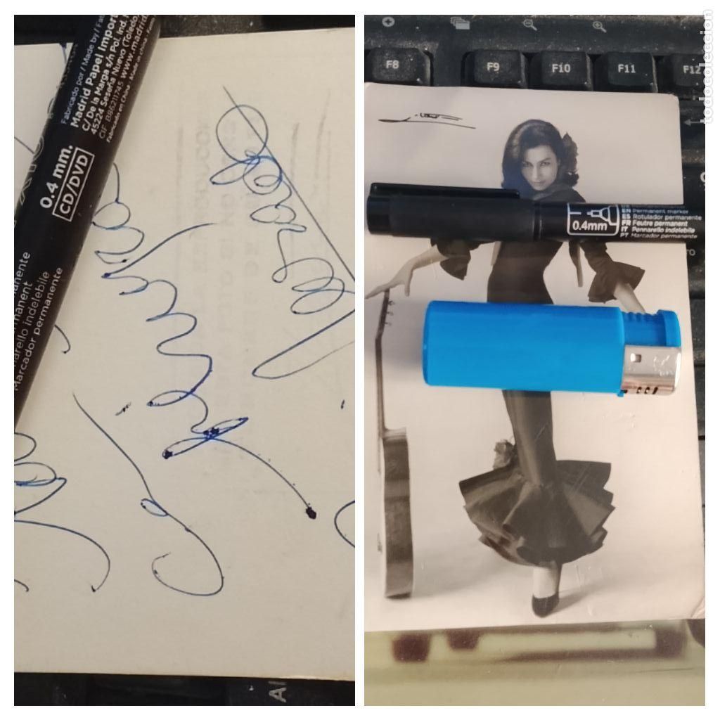 Fotos de Cantantes: antigua fotografia postal firmada dedicada y con sello cantante rocio jurado blanco y negro