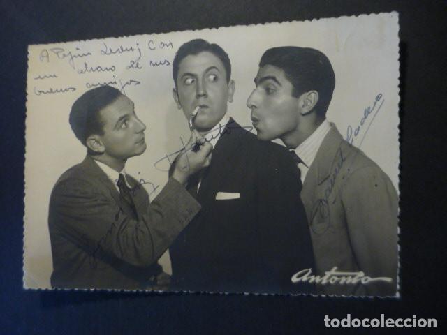 Fotos de Cantantes: TOMAS ZORI FERNANDO SANTOS MANOLO CODESO CON FIRMAS AUTOGRAFAS ANTIGUA FOTOGRAFIA 11,5 X 17 CM