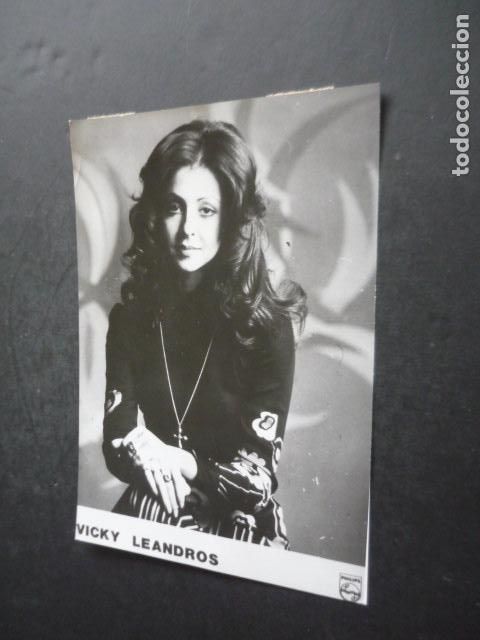 Fotos de Cantores: VICKY LEANDROS CANTANTE ANTIGUA FOTOGRAFIA ORIGINAL 18 X 13 CM
