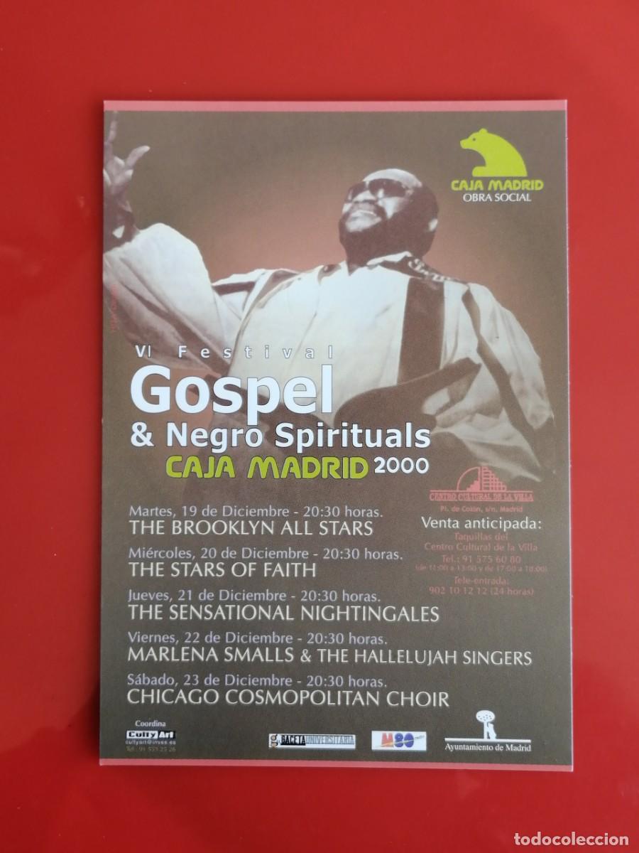 Fotos de Cantantes: POSTAL 18566 NUEVA-CAJA MADRID OBRA SOCIAL VI FESTIVAL GOSPEL & NEGRO SPIRITUALS -MUSICA