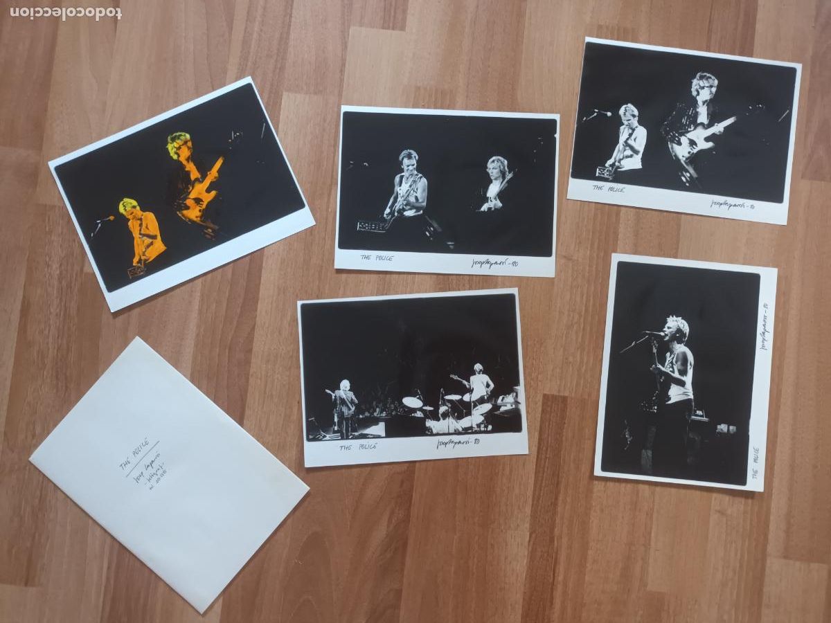 Fotos de Cantantes: LOTE FOTOGRAF&Iacute;AS GRUPO BANDA THE POLICE. STING. FOTOGRAFO JOSEP CAPARROS 1980