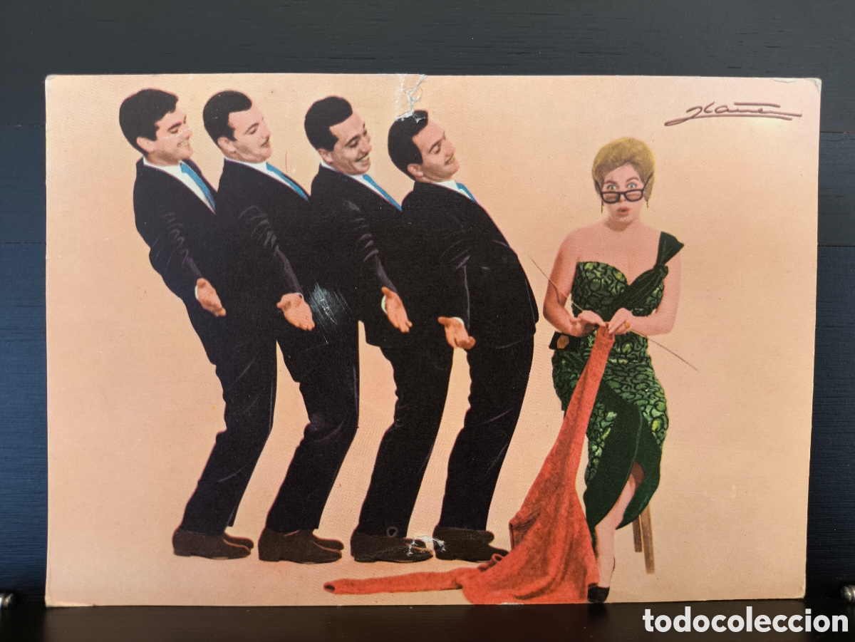 Fotos de Cantantes: Postal fotogr&aacute;fica promocional Los Cinco Latinos Ed. Tarjefher n&uacute;m 32