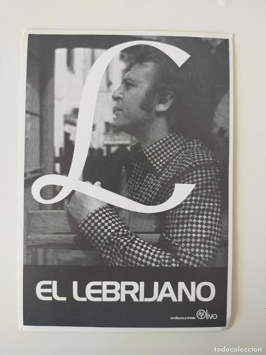 Fotos de Cantantes: EL LEBRIJANO. Tarjeta Postal Promocional - Discos y Cintas OLIVO - Flamenco, a&ntilde;o 70