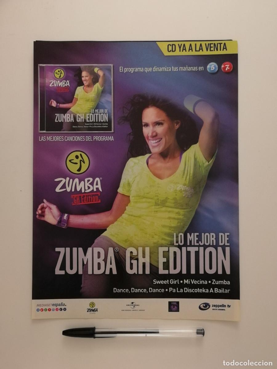 Fotos de Cantantes: ANUNCIO ACARTONADO -A4- ZUMBA GH EDITION TELECINCO - MUSICA - PUBLICIDAD LAMINA