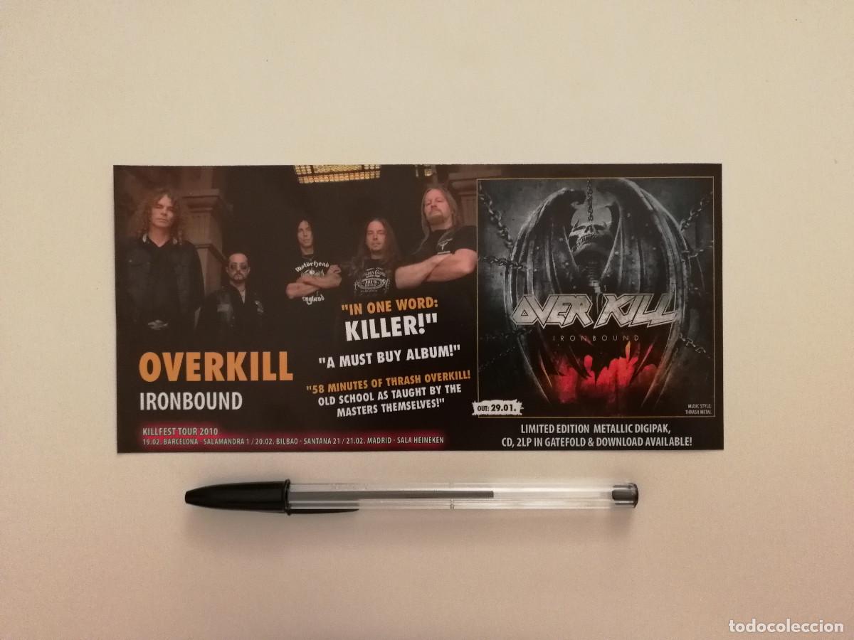 Fotos de Cantantes: ANUNCIO ACARTONADO - OVERKILL IRONBOUND - THRASH METAL - TARJETA PUBLICIDAD