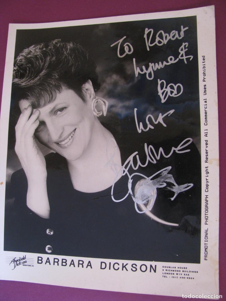 Fotos de Cantantes: FOTO DE LA CANTANTE BARBARA DICKSON. FIRMADA, AUTOGRAFO. 25X20 CM.