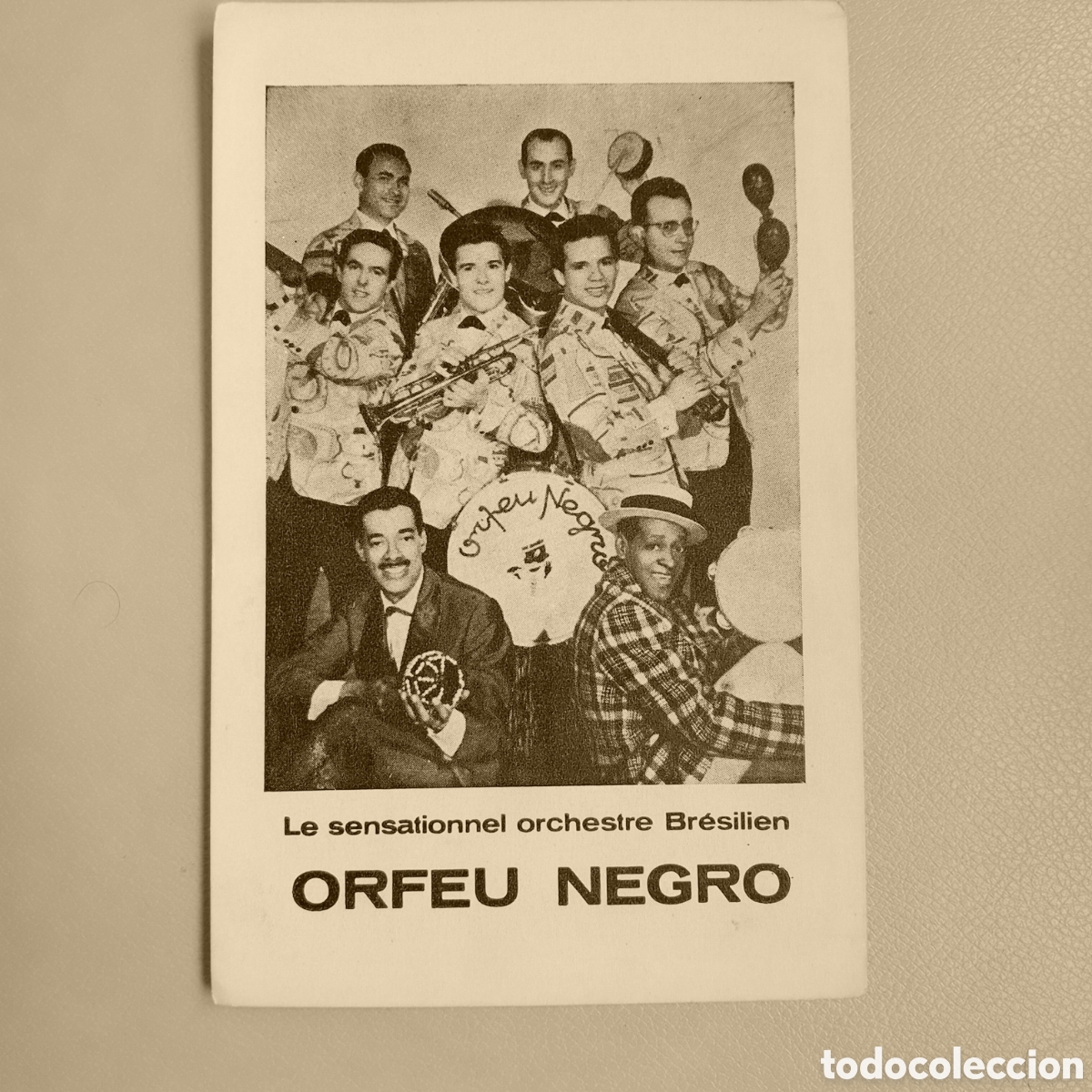 Fotos de Cantantes: Tarjeta Orchestre Br&eacute;silien ORFEU NEGRO. 1963. Dedicada en Le&oacute;n, 23-6-1963.