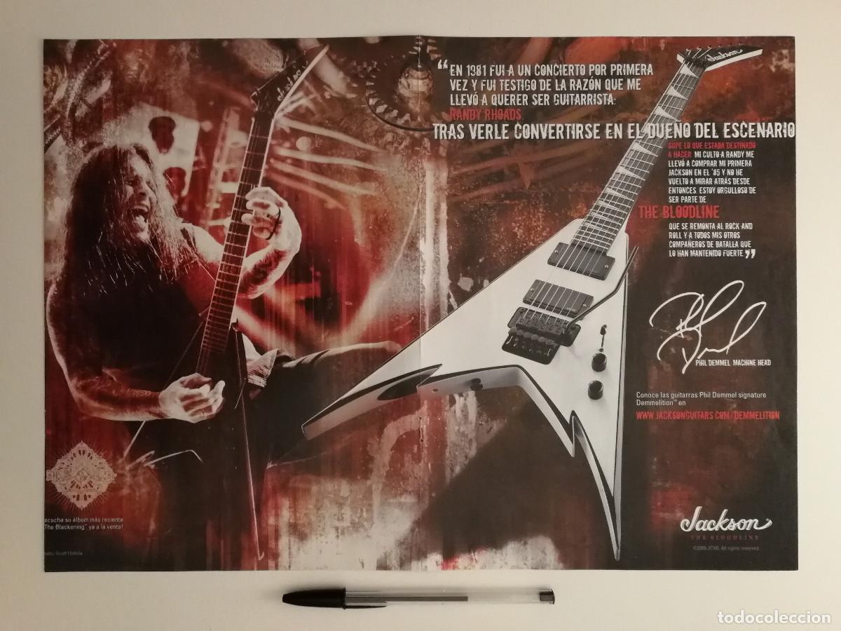 Fotos de Cantantes: POSTER COLECCIONABLE -A3- Phil Demmel -MUSICA- Machine Head -HEAVY METAL - ANUNCIO JACKSON GUITARRA