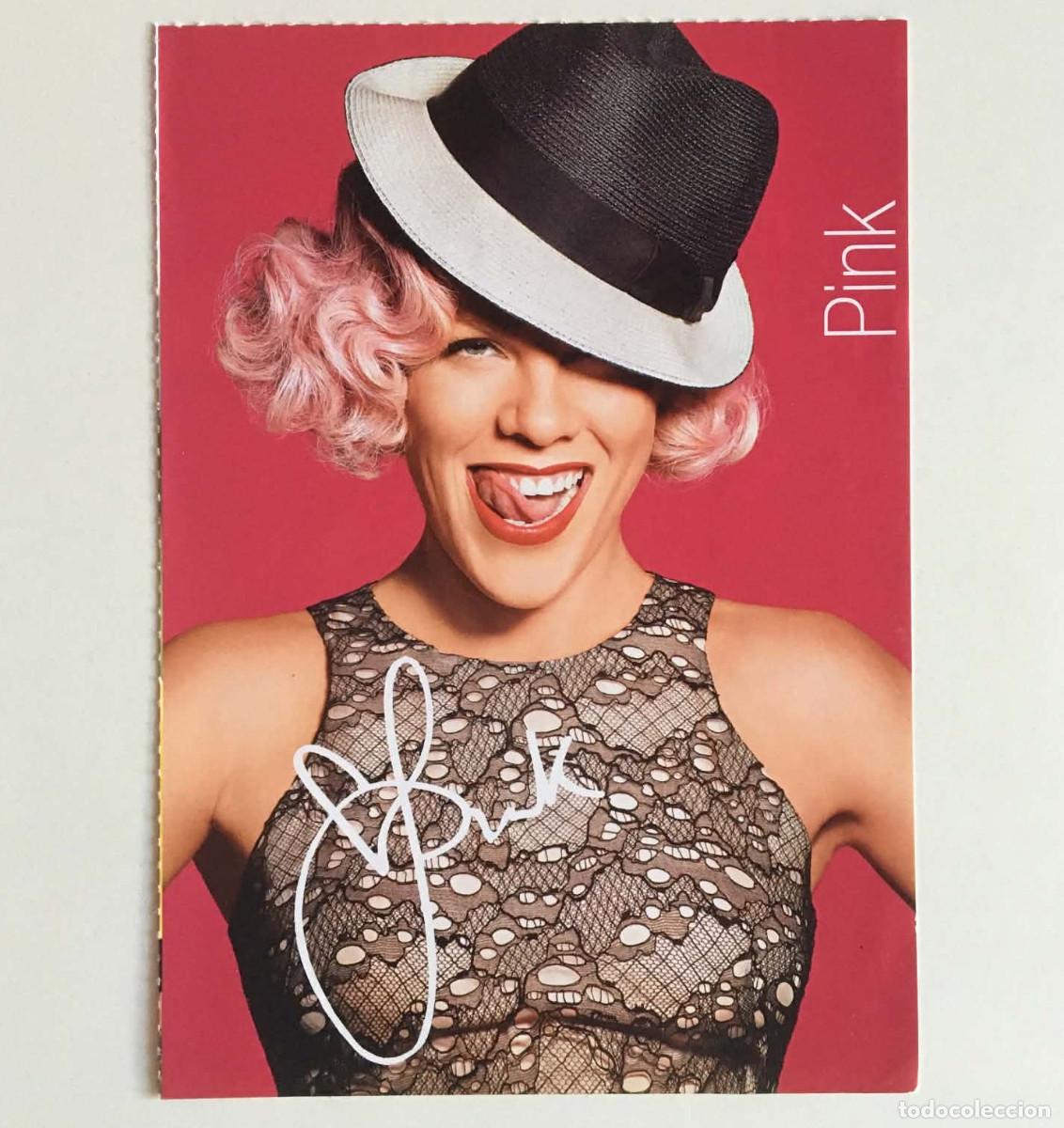 Fotos de Cantantes: Pink / Luca H&auml;nni Autograph Card Popcorn Magazine Germany c. 2012 Music