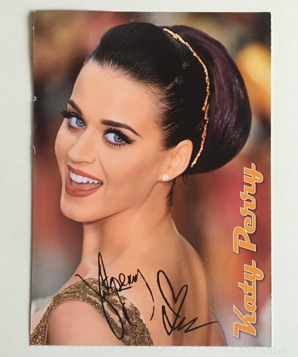 Fotos de Cantantes: Katy Perry / Daniele Negroni Double-Sided Autograph Card Popcorn Magazine Germany 2013 Music Pop