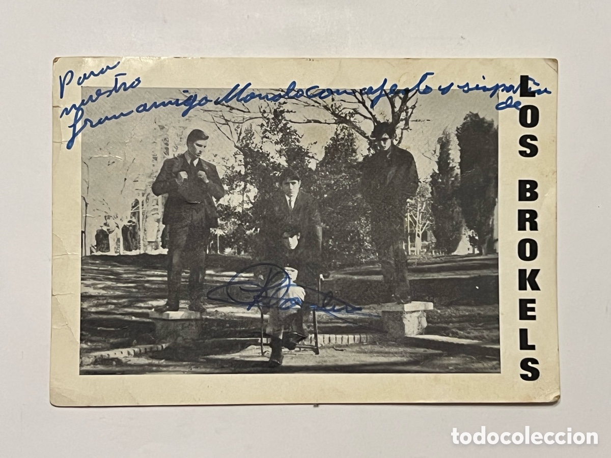 Fotos de Cantantes: LOS BROKELS.. Grupo Musical Valenciano. Fotograf&iacute;a promocional con dedicatoria (h.1960?)