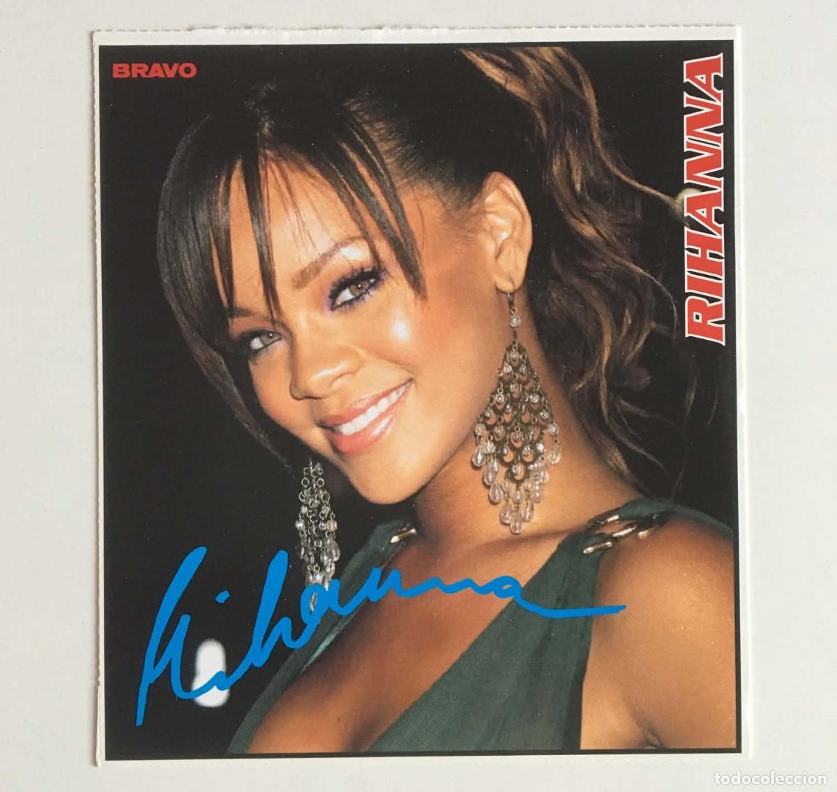 Fotos de Cantantes: Rihanna Autograph Card Bravo Magazine Germany c. 2007 Music