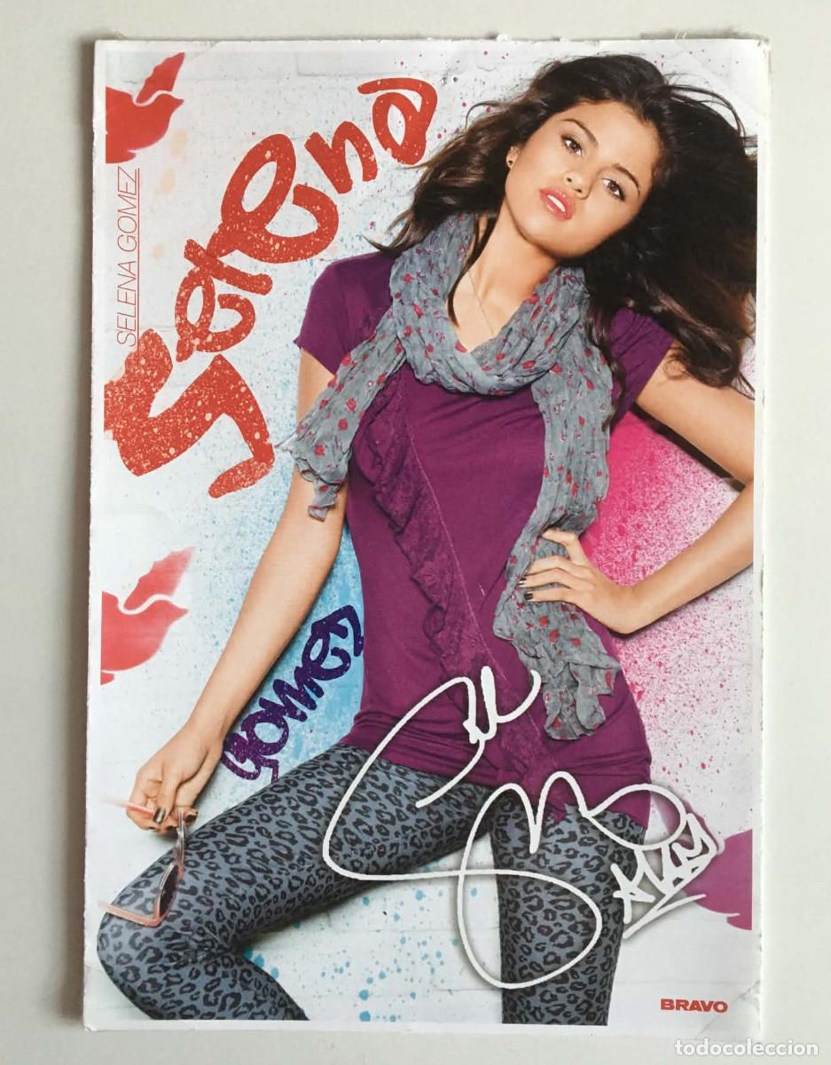Fotos de Cantantes: Selena Gomez / Big Time Rush Nickelodeon Autpgraph Card MIni Poster A5 Bravo Germany Music c. 2010