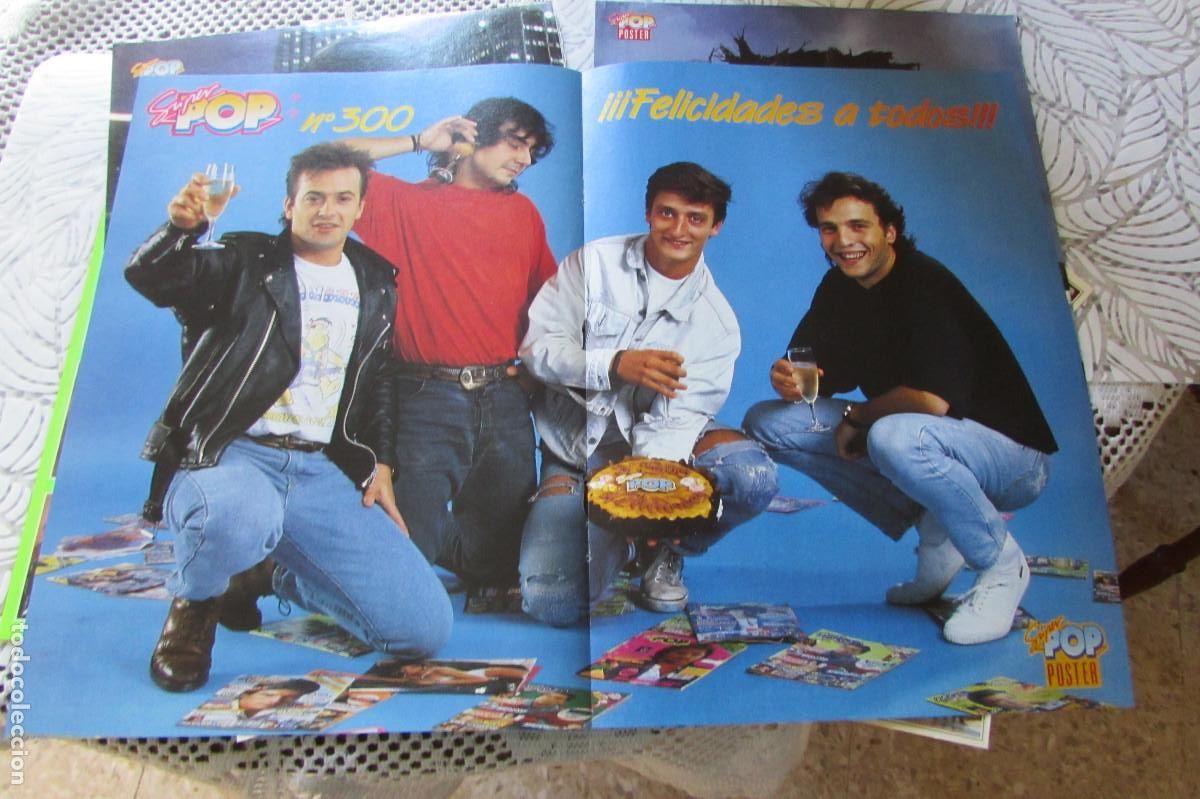 Fotos de Cantantes: DOBLE P&Oacute;STER DE 2 P&Aacute;GINAS REVISTA S&Uacute;PER POP (A&Ntilde;OS 90) HOMBRES G-ROB LOWE