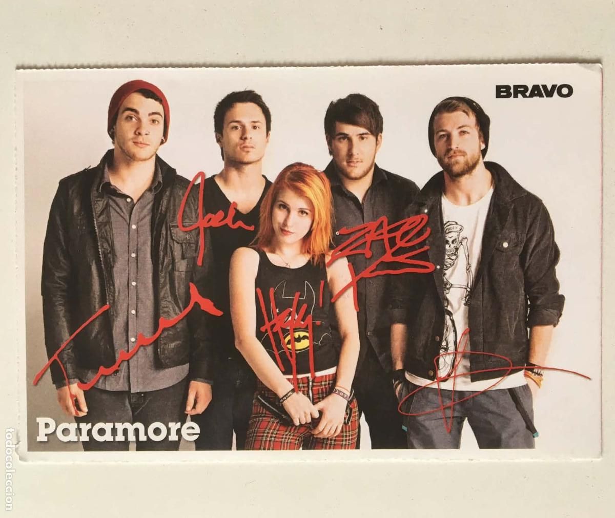 Fotos de Cantantes: Paramore Hayley Williams / Miley Cyrus Autograph Card Bravo Germany c. 2008/2009 Music