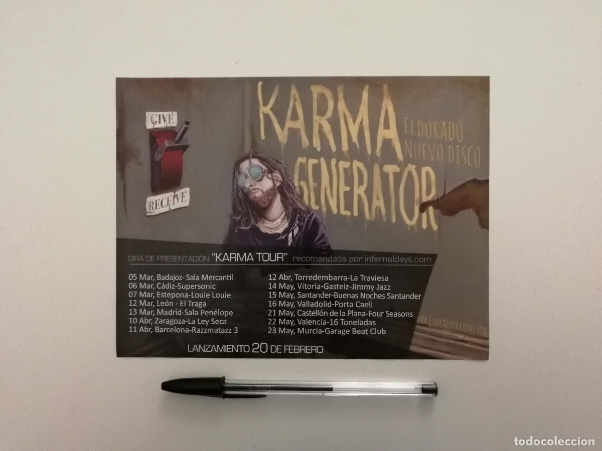 Fotos de Cantantes: ANUNCIO ACARTONADO - KARMA GENERATOR TOUR - HARD ROCK METAL - PUBLICIDAD LAMINA - EL DORADO