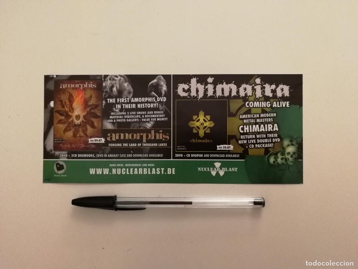 Photos de Chanteurs et Chanteuses: ANUNCIO ACARTONADO - AMORPHIS y CHIMAIRA - DEATH METAL - PUBLICIDAD NUCLEAR BLAST