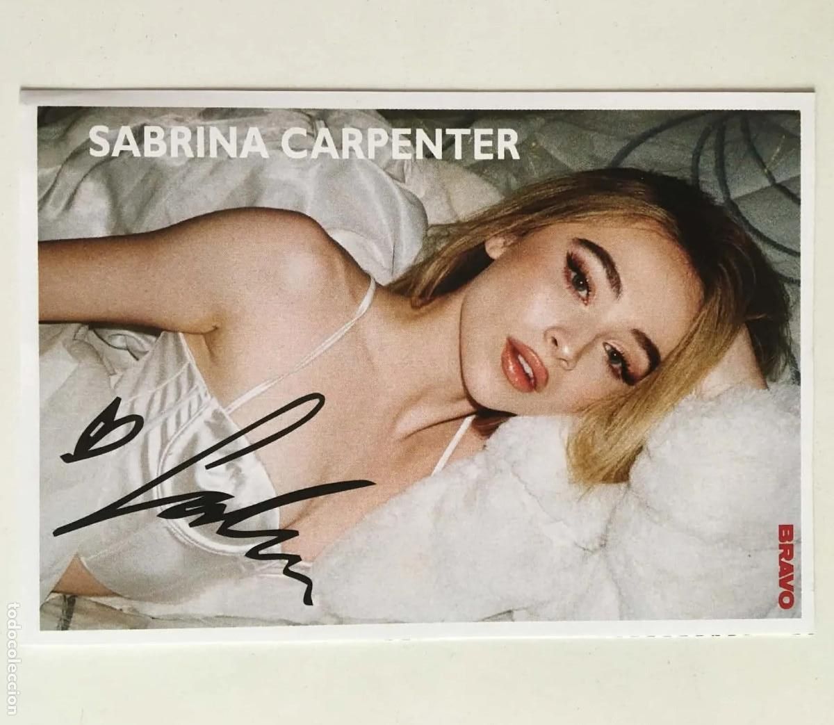 Fotos de cantantes: Sabrina Carpenter / Zayn Malik Double-Sided Collectible Card - Bravo Bulgaria 2021 Music Rare
