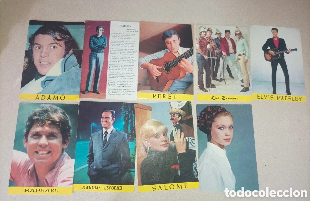 Foto di Cantanti: Lote 9 postales de cantantes a&ntilde;os 60