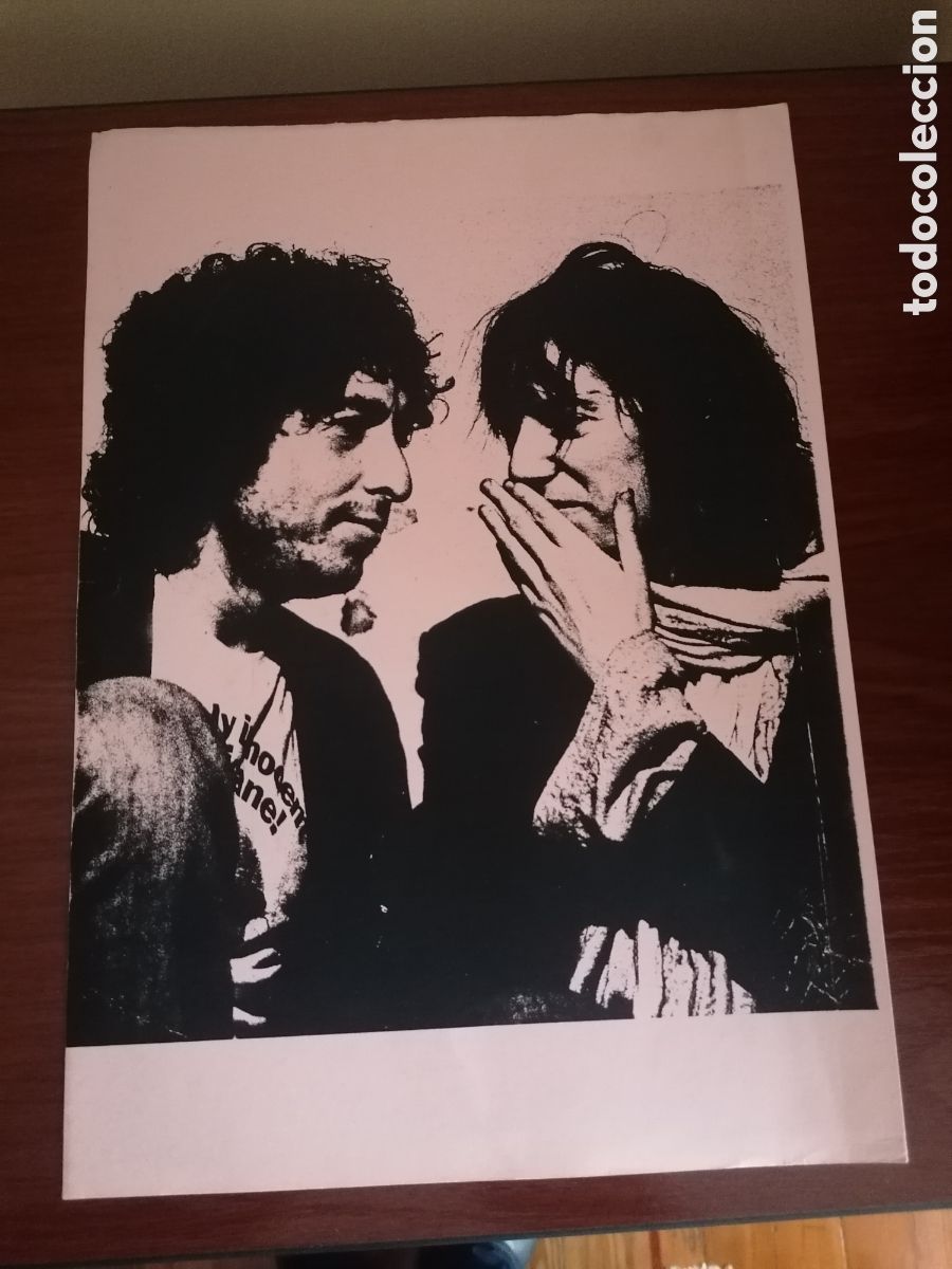 Photos de Chanteurs et Chanteuses: Reproducci&oacute;n En Papel Cartulina Fotograf&iacute;a Ken Regan Bob Dylan Patti Smith NYC 1975. 30x21