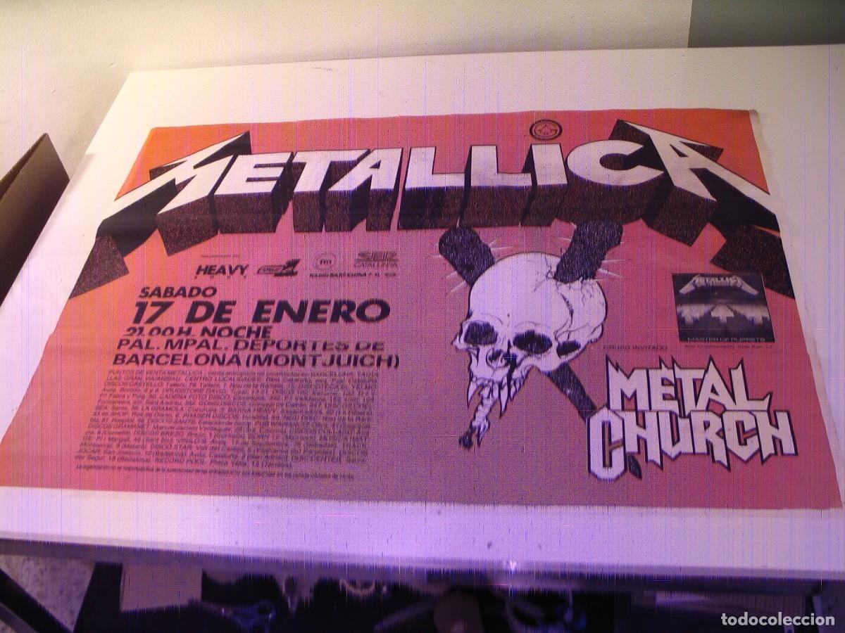Fotos de Cantantes: METALLICA + METAL CHURCH Cartel ORIGINAL BARCELONA 1987 GIRA TOUR 65X90