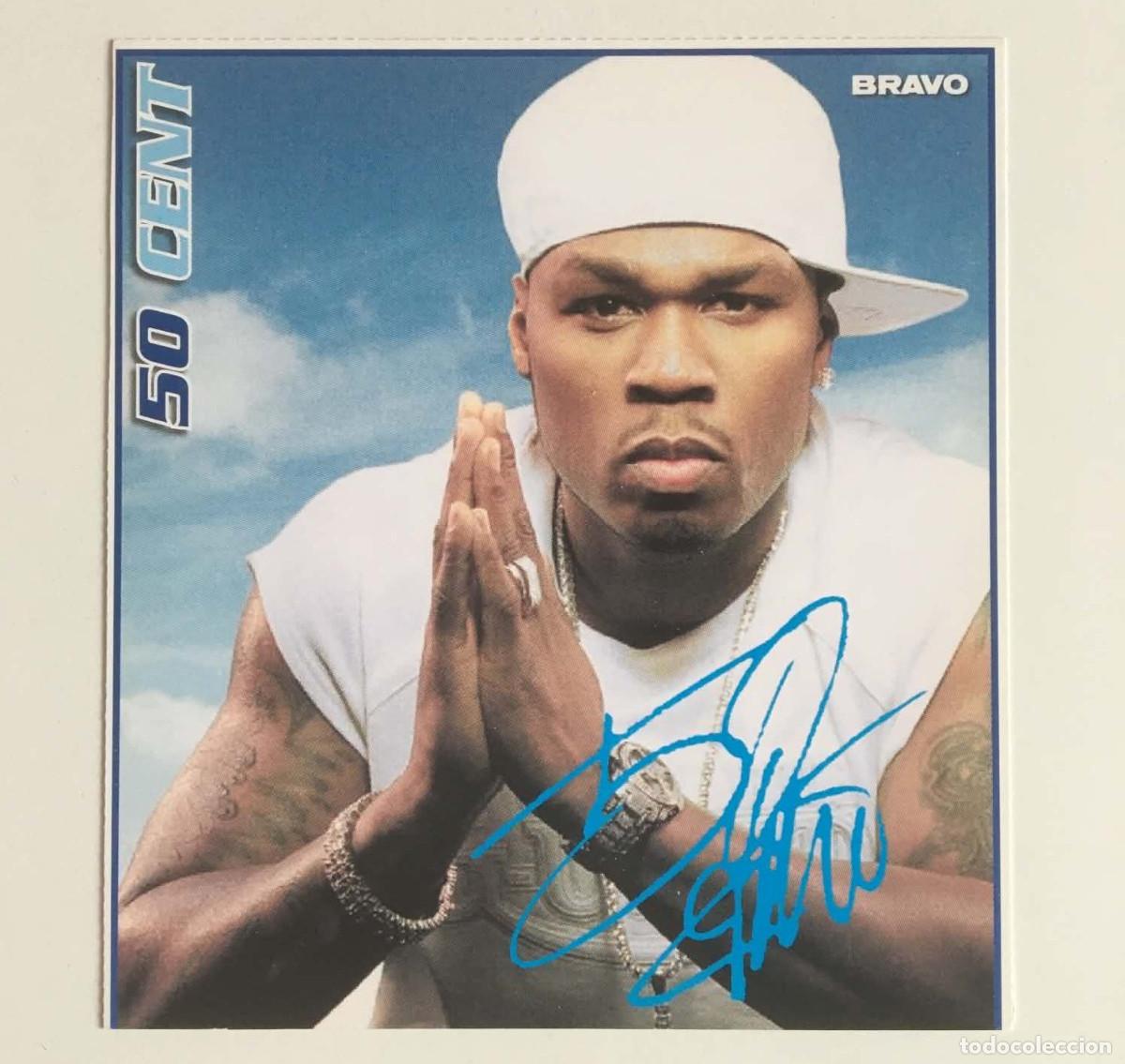 Foto di Cantanti: 50 Cent Collectible Card Printed Autograph Bravo Magazine Germany 2005 Music Hip Hop Rap