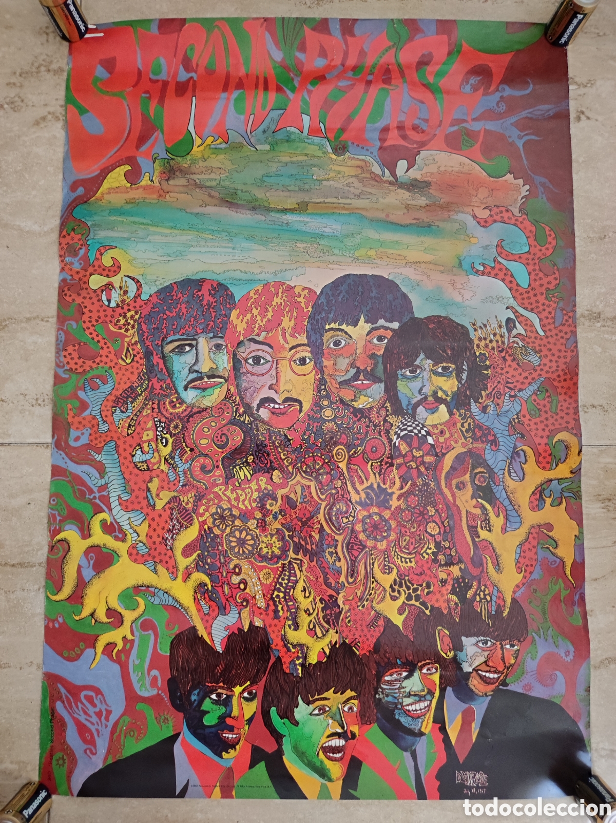 Photos of Singers: Poster original the Beatles a&ntilde;o 1968 Second Phase 76x51,5 cm - raro - Ambrose
