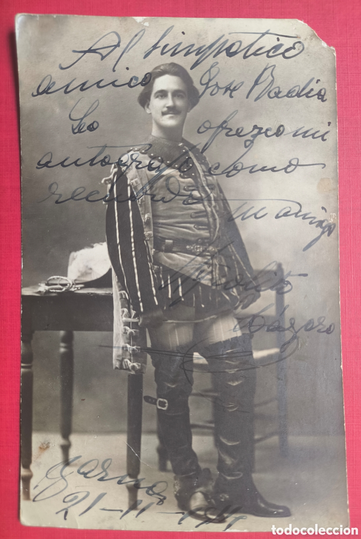 Photos of Singers: &Oacute;PERA TENOR HIP&Oacute;LITO L&Aacute;ZARO POSTAL FOTOGR&Aacute;FICA FIRMADA Y DEDICADA 1911