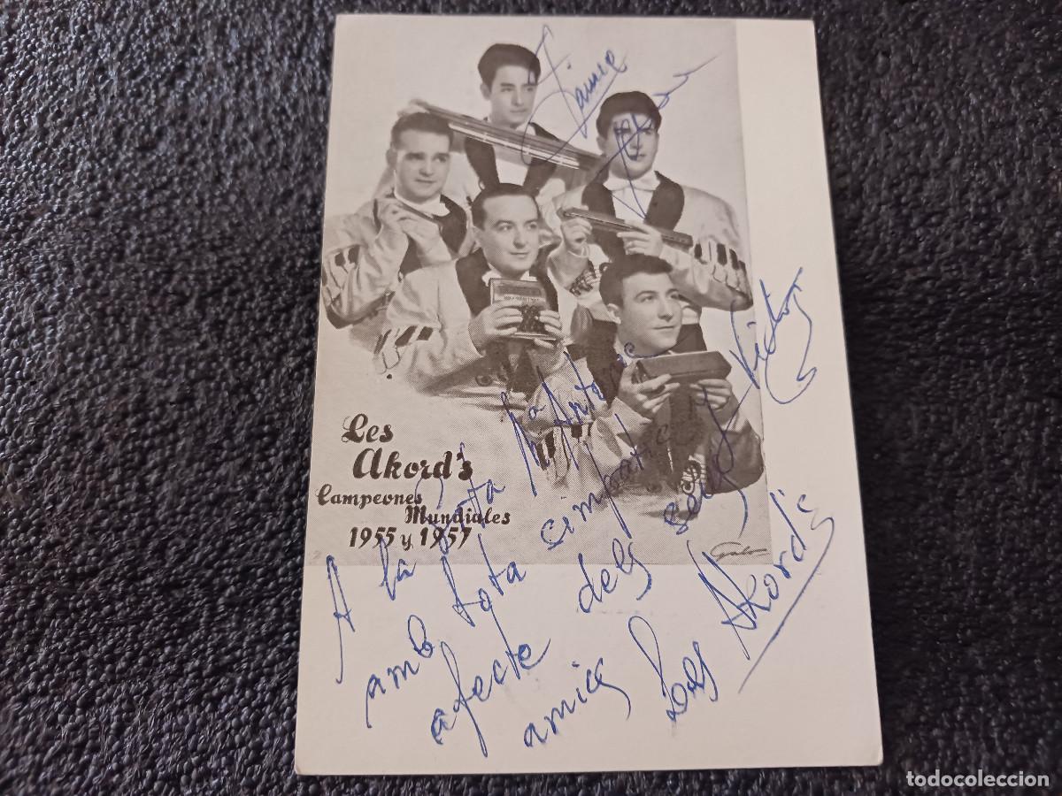 Fotos de Cantantes: Quinteto Les Akord&acute;s. Campe&oacute;n Mundial de Arm&oacute;nicas 1955/57 con autografos, casa alberdi