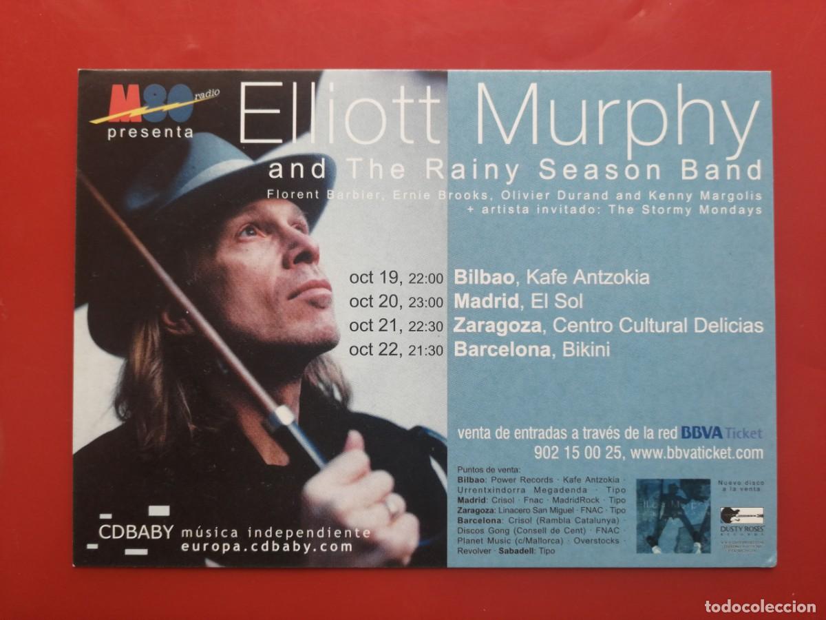 Photos of Singers: POSTAL 19610 FLYER &ndash;CDBABY.COM M80 RADIO &ndash;ELLIOTT MURPHY AND THE RAINY SEASON BAND -MUSICA