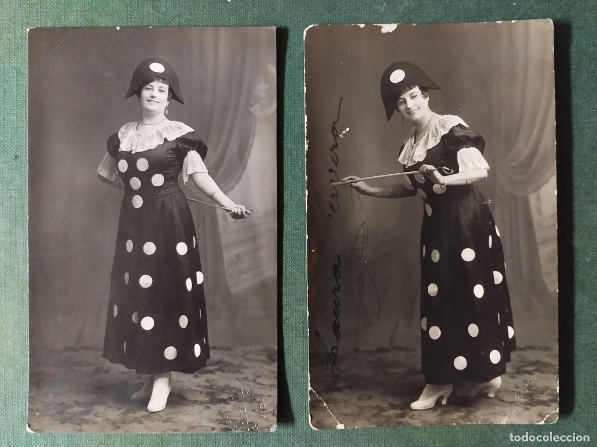 Fotos de Cantantes: DOS FOTOS FIRMADA LAURA CERVERA EN EL PAPEL DE NEDDA EN LA OPERA I PAGLIACCI 1918