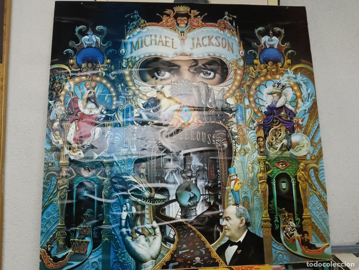 Fotos de Cantantes: MICHAEL JACKSON Gran Poster 0,90x0,90 a dos caras sobre soporte por span .Ver titulos y dem&aacute;s inform