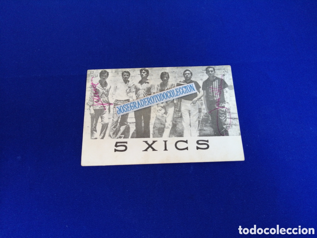 Photos of Singers: 5 XICS GRUPO MUSICAL VALENCIANO POSTAL FIRMADA DEDICADA