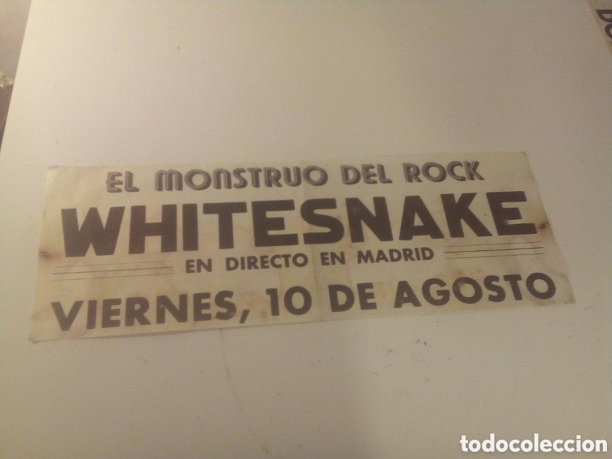 Foto di Cantanti: WHITESNAKE Cartel original Madrid 1990 TOUR 24X68