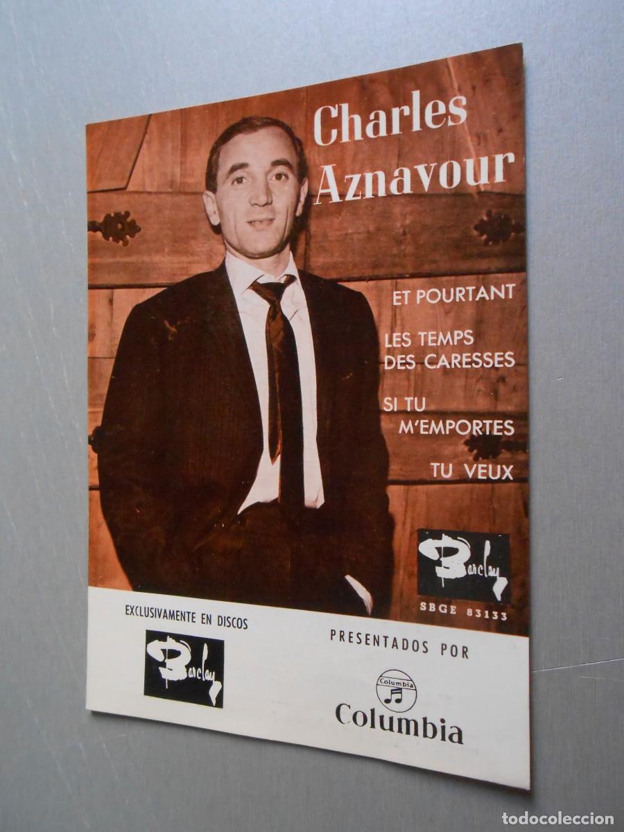 Fotos de cantantes: FOTO de - CHARLES AZNAVOUR - de 13,5 x 18,5 cms.