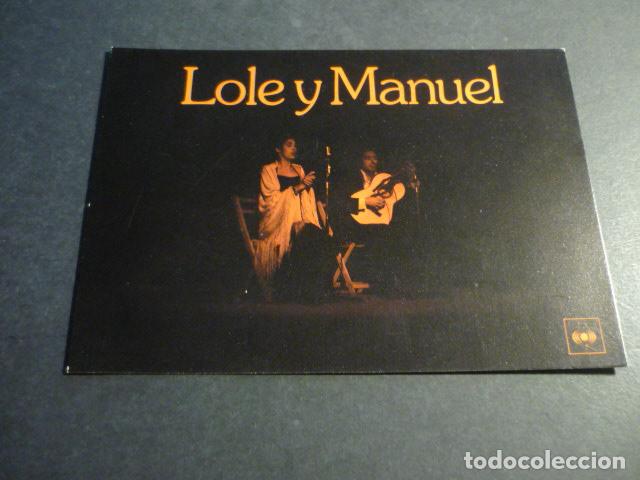 Photos de Chanteurs et Chanteuses: LOLE Y MANUEL CANTANTE CANTAORA TARJETA POSTAL DISCOGRAFICA DISCOS CBS