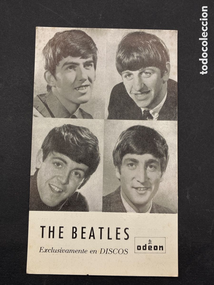 Fotos de cantantes: POSTAL PROMOCIONAL THE BEATLES PARA DISCOS ODEON
