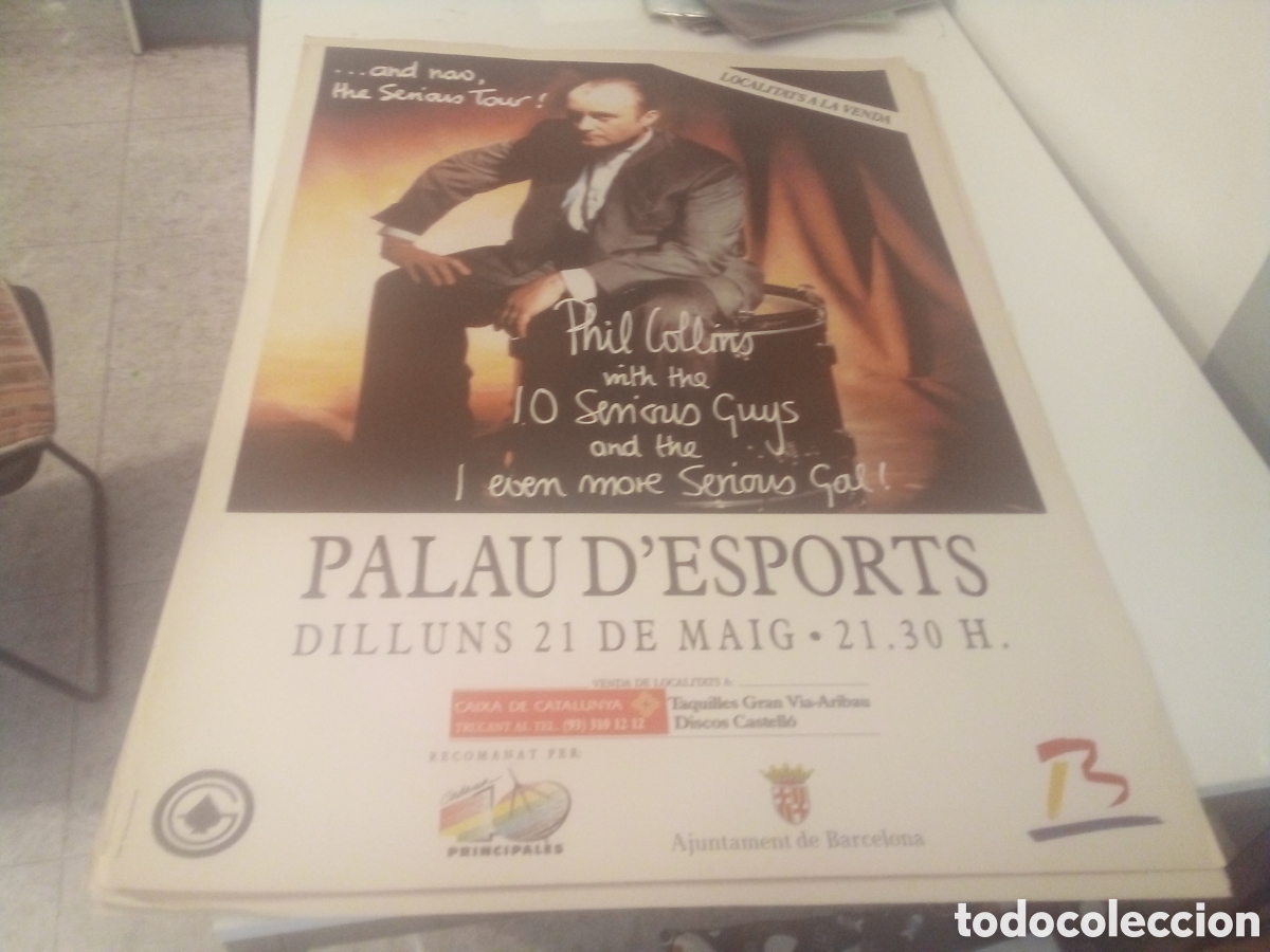 Photos de Chanteurs et Chanteuses: PHIL COLLINS X 5 carteles OFERTA VENDEDORES Barcelona 1990 100x70
